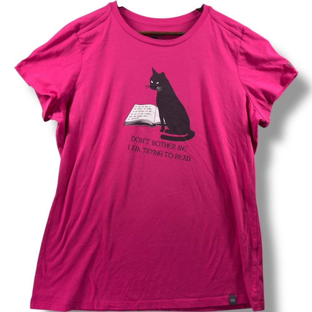 New Era T-Shirt "Don't Bother Me I'm Trying To Read" Womens Size 2XL XXL Pink